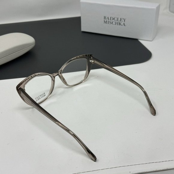 Badgley Mischka Maxina With Gem Stones Almond 52 [] 17 Eyeglasses Frame Cat Eye - Picture 8 of 14